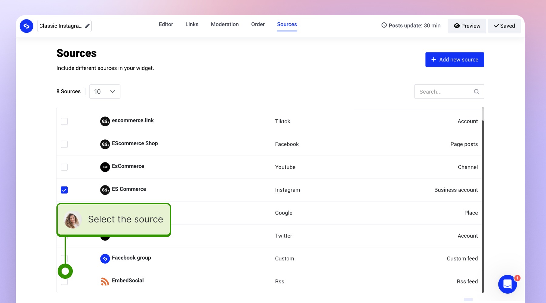 Adding RSS as a source