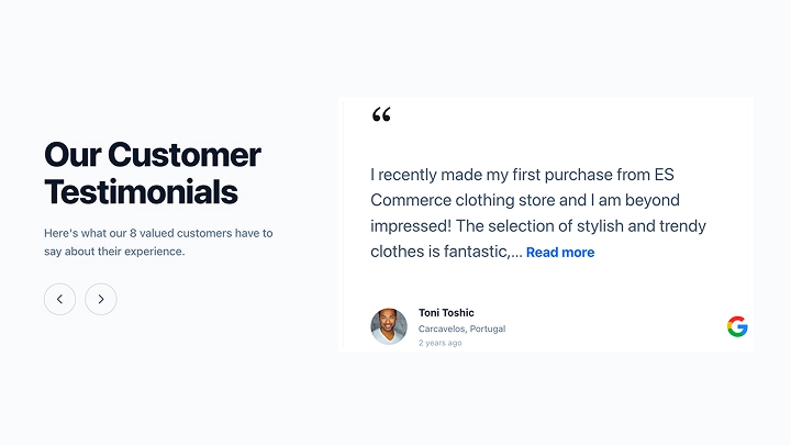 Testimonial Carousel Widget