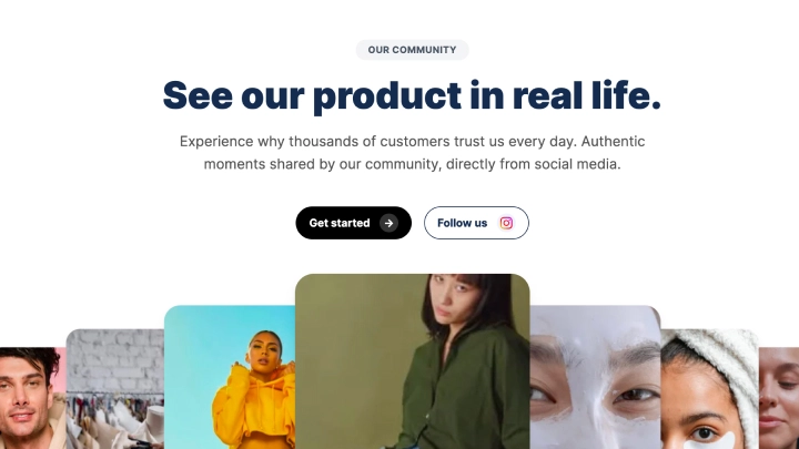 Instagram Hero Section